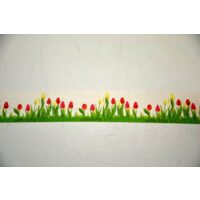 372896 - Deco tape - washi tape - scotch alb hartie imprimat cu lalele - 30mm x 10m ANT-CH