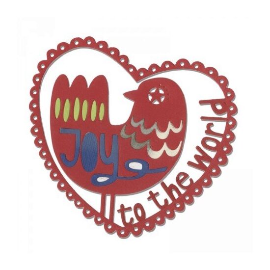 17 - 660730 Cutter Thinlits - TAIE SI EMBOSEAZA - Joy to the World - Sizzix
