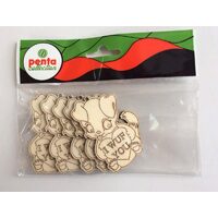 24198 - Set 5 figurine lemn - 437 - Catel - I wuf you - PENT.