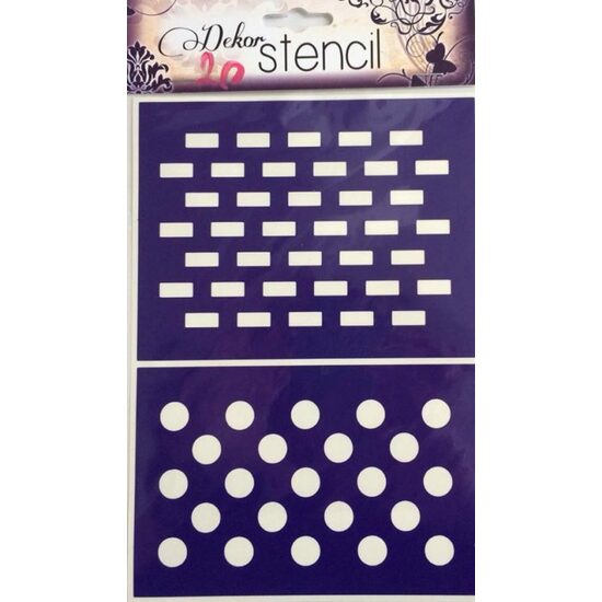 24871 - Sablon adeziv A5 - PENT - puncte si caramizi M23