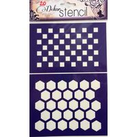 24872 - Sablon adeziv A5 - PENT - textura - patrat / hexagon - M24
