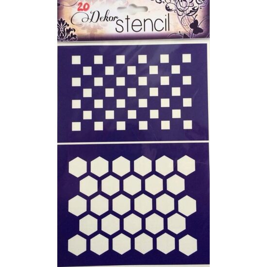 24872 - Sablon adeziv A5 - PENT - textura - patrat / hexagon - M24