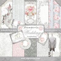 SBBL18 - Bloc 10 coli scrapbooking cu 2 fete, 30.5x30.5cm, 170gr. Wedding - Stamperia
