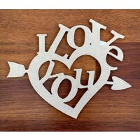 S-245 - Placuta LOVE - MDF - 31X25x0.6cm - MIMH