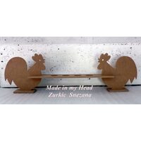 S-233 - Suport oua cu 2 cocosi - MDF 0.6cm - MIMH