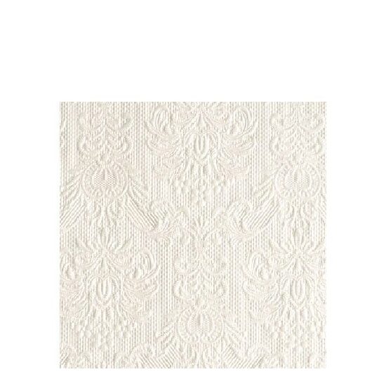 PAK26 - 12505507 Servetele embosate 15buc. - 25x25cm - Elegance pearl white - Ambiente