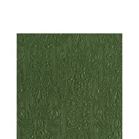 PAK112 - 12504939 Servetele embosate 15buc. - 25x25cm - Elegance dark green - Ambiente