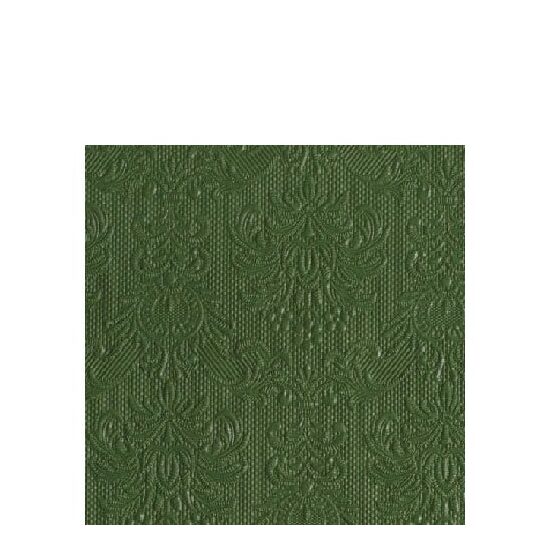 PAK112 - 12504939 Servetele embosate 15buc. - 25x25cm - Elegance dark green - Ambiente