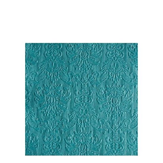 PAK50 - 12507906 Servetele embosate 15buc. - 25x25cm - Elegance petrol - Ambiente