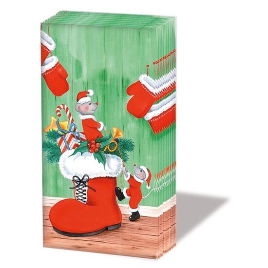 32204770 Set 10 servetele mini 21.5x22 cm X Mas Mice - Ambiente