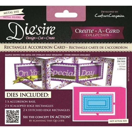 DS-CADA-RECT Set cuttere Rectangle Accordion Card - Crafters Companion