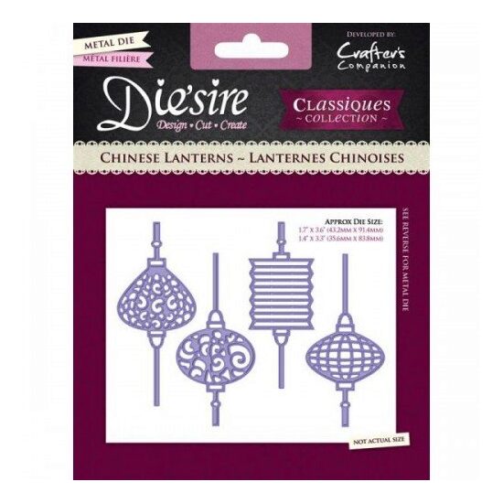 DS-C-CLANT Set 4 cuttere Chinese Lanterns - Crafters Companion