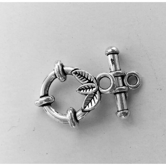 366435 - Incuietoare bratara argintie, metalica - 1.5diam x 2cm ANT-CH