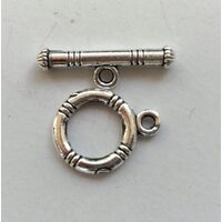 366438 - Incuietoare bratara argintie, metalica - 2diam x 1cm ANT-CH