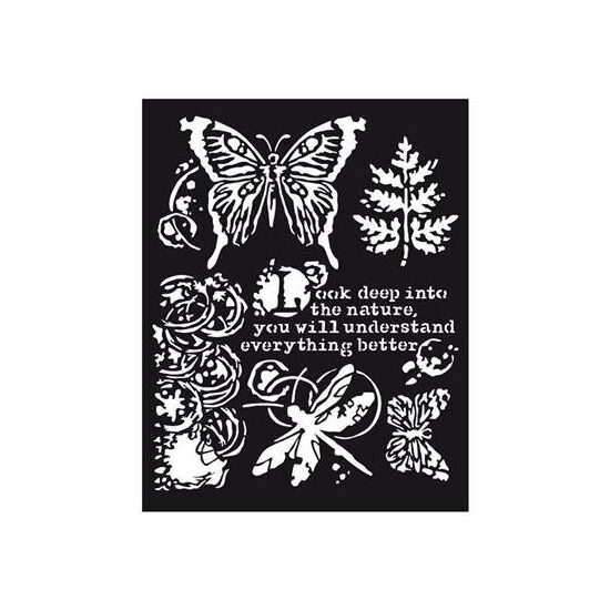 KSTD013 - Sablon 20x25x0.2mm gosime - Fluturi - Stamperia