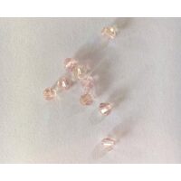 365664 - Set 10 margele sticla, biconice, 4mm - roz - ANT-CH