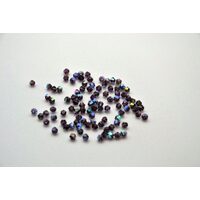 365599 - Set 10 margele sticla, biconice, 4mm - mov - ANT-CH