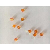 365670 - Set 10 margele sticla, biconice, 4mm - orange - ANT-CH