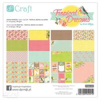 PYMA-010 - Paper pad Tropical Dreams - 15.2x15.2cm, 32coli, 2x16 modele - 190gr - DP CRAFT