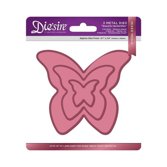 DS-MM-JOY Set 3 cuttere - Graceful Butterfiles - Crafters Companion