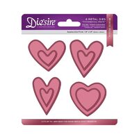 DS-MM-HEART Set 8 cuttere -Contemporary Hearts - Crafters Companion