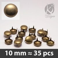 GR10AB - Accesorii metalice, tinte bronz, rotunde - nickel free - 30buc - KI-SIGN