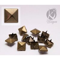 KS-GC8AB - Accesorii metalice, tinte bronz, patrate 8mm - nickel free - 40buc - KI-SIGN