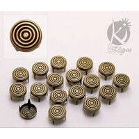 GRS9AB - Accesorii metalice, tinte bronz, rotunde 9mm - nickel free - 40buc - KI-SIGN
