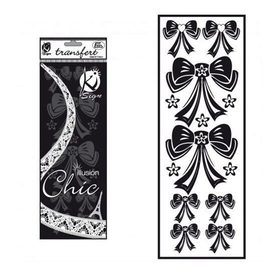 KSFD-27 - Abtibild transferabil pt. textile - fundite negre - 10x30cm - KI-SIGN