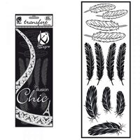 KSFD-28 - Abtibild transferabil pt. textile - pene negre - 10x30cm - KI-SIGN