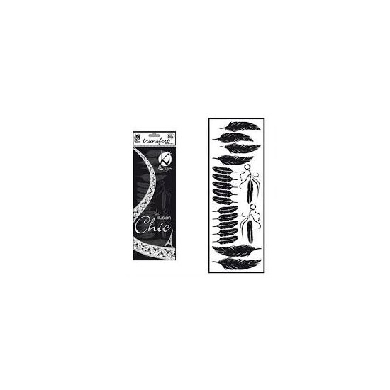 KSFD-20 - Abtibild transferabil pt. textile - pene negre - 10x30cm - KI-SIGN