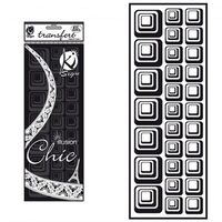 KSFD-16 - Abtibild transferabil pt. textile - patrate negre - 10x30cm - KI-SIGN