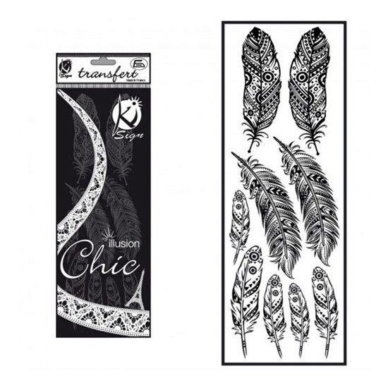 KSFD-29 - Abtibild transferabil pt. textile - pene negre - 10x30cm - KI-SIGN