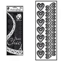KSFD-15 - Abtibild transferabil pt. textile - inimioare negre - 10x30cm - KI-SIGN