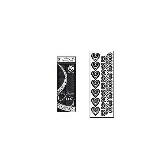KSFD-15 - Abtibild transferabil pt. textile - inimioare negre - 10x30cm - KI-SIGN