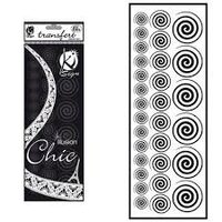 KSFD-05 - Abtibild transferabil pt. textile - spirale negre - 10x30cm - KI-SIGN