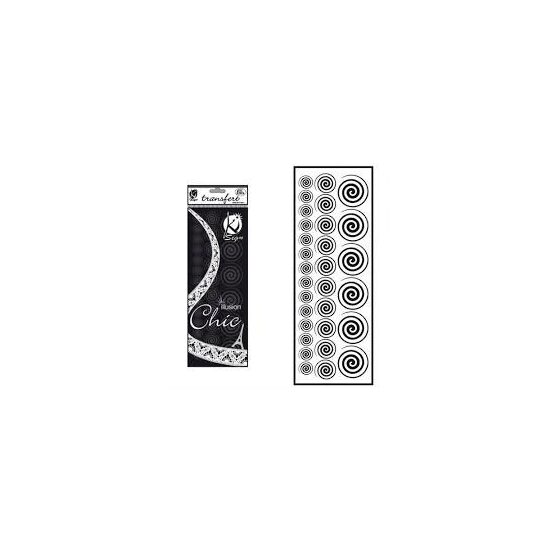 KSFD-05 - Abtibild transferabil pt. textile - spirale negre - 10x30cm - KI-SIGN