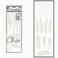 KSFD-28B - Abtibild transferabil pt. textile - pene albe - 10x30cm - KI-SIGN