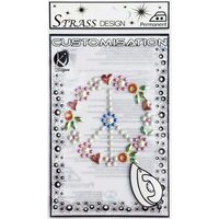 MSM-10 - Ornament color, transferabil pe textile, din strasuri - 9.5x14.5cm - KI-SIGN