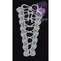 MD19 - Ornament transferabil pe textile, din dantela - 10x18.5cm - KI-SIGN
