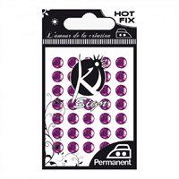 C-STRASS-6PURPLE - Strasuri, termocolante purpurii, 35buc - 6mm - KI-SIGN