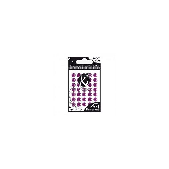 C-STRASS-6PURPLE - Strasuri, termocolante purpurii, 35buc - 6mm - KI-SIGN