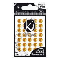 C-STRASS-6ORANGE - Strasuri, termocolante orange, 35buc - 6mm - KI-SIGN