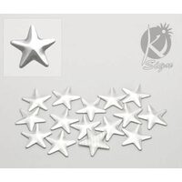C-METAL002AR - Strasuri, termocolante stele argintii, 24buc - 10mm - KI-SIGN