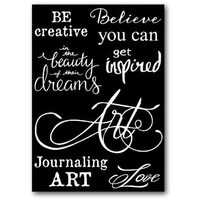 DFTD09 - Rub-on - Abtibild - stiker decorativ alb - Text - 15x22cm - Stamperia