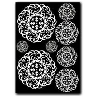 DFTD08 - Rub-on - Abtibild - stiker decorativ alb - Dantela - 15x22cm - Stamperia