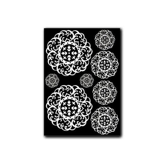 DFTD08 - Rub-on - Abtibild - stiker decorativ alb - Dantela - 15x22cm - Stamperia