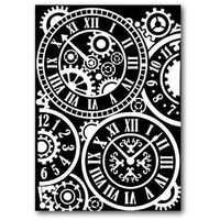 DFTD05 - Rub-on - Abtibild - stiker decorativ alb - Mecanisme - 15x22cm - Stamperia