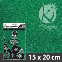 TISSU-EMERAUDE - Coala cu glitter smarald, transferabila pt. textile, 15x20cm - KI-SIGN