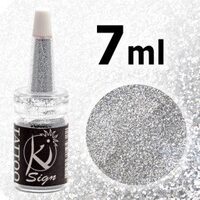 GLI536B - Glitter 7ml pt. tatuaj si body painting - UV argintiu - KI-SIGN